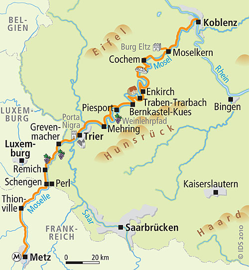 Moselradweg Karte