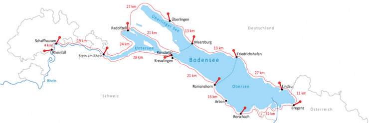 Bodenseeradweg Karte